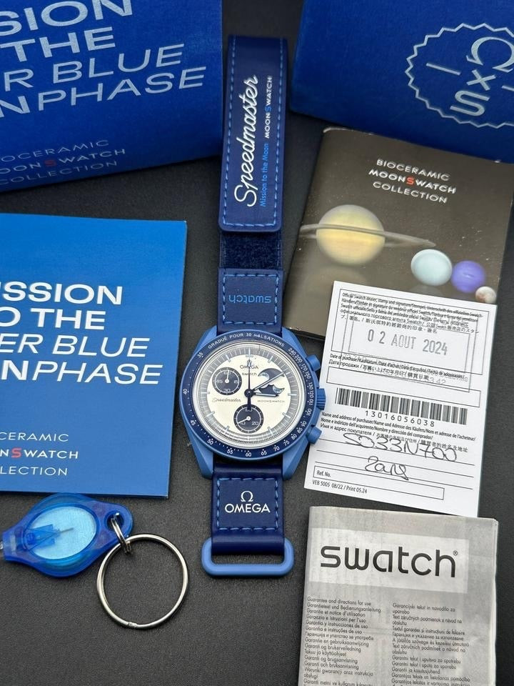 MOONSWATCH MISSION TO THE SUPER BLUE MOONPHASE - SWATCH X OMEGA BIOCERAMIC