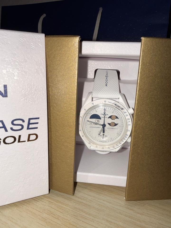 OMEGA X SWATCH MISSION TO EARTHPHASE MOONSHINE GOLD