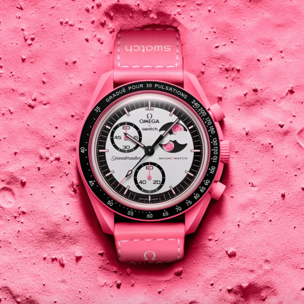 時計 OMEGA Swatch MISSION TO THE PINK MOONSWATCH MISSION TO PINK - SWATCH X OMEGA BIOCERAMIC