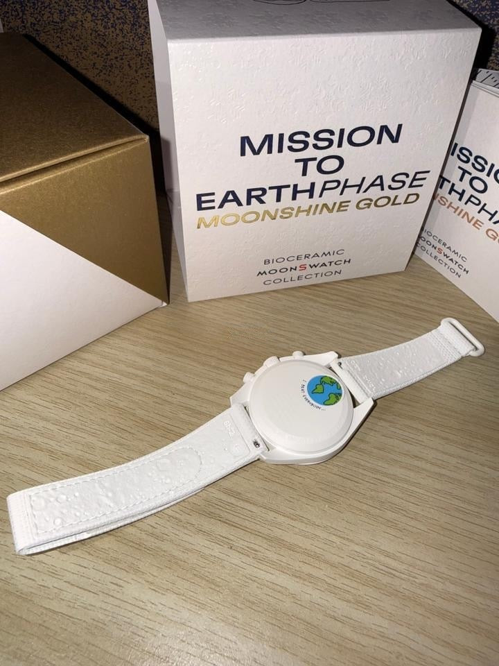 OMEGA X SWATCH MISSION TO EARTHPHASE MOONSHINE GOLD